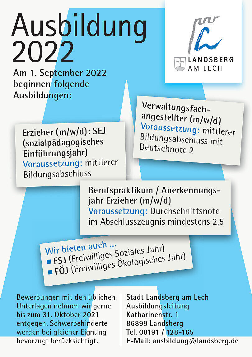 Die Ausbildungsstellen der Stadt 2022