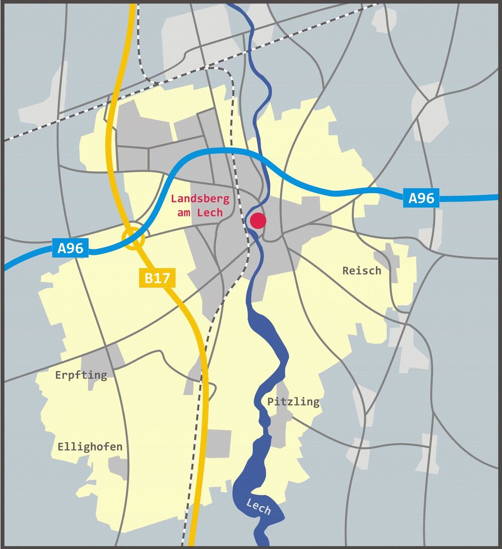 Standortinformation Verkehrsanbindung Stadtgebiet