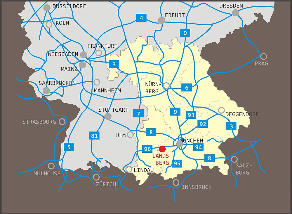 Standortinformation Verkehrsanbindung Autobahnnetz